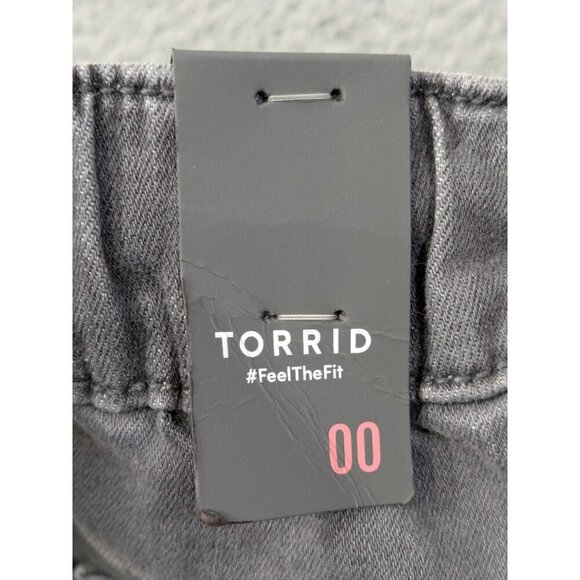 Torrid Crop Pull On Boyfriend Straight Pants Womens M/L 10 Medum/Large Gray - Picture 5 of 16